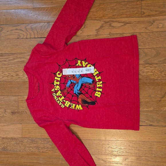 JUMPING BEANS TODDLER BOYS RED SPIDERMAN LONG SLEEVE TEE SIZE 4T - Picture 1 of 4